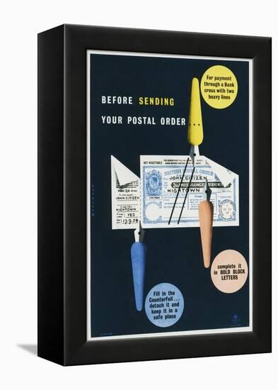 Before Sending Your Postal Order-Leonard Beaumont-Framed Stretched Canvas