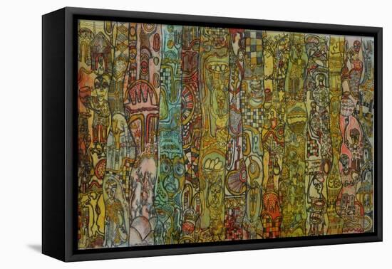 Before the annual festival-Wole Oyeyemi-Framed Premier Image Canvas
