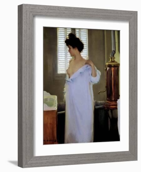 Before the Bath, 1894 (Oil on Canvas)-Ramon Casas i Carbo-Framed Giclee Print