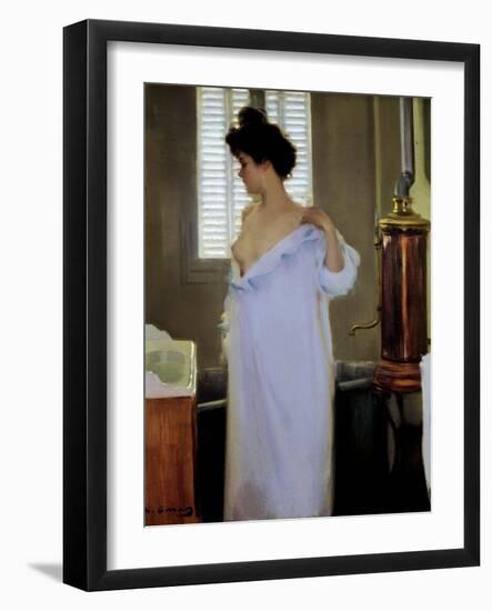 Before the Bath, 1894 (Oil on Canvas)-Ramon Casas i Carbo-Framed Giclee Print