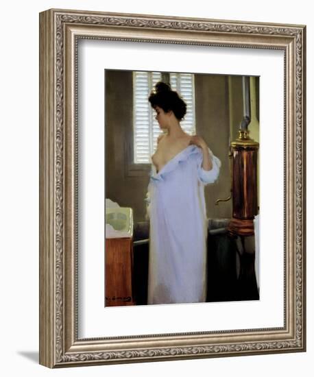 Before the Bath, 1894 (Oil on Canvas)-Ramon Casas i Carbo-Framed Giclee Print