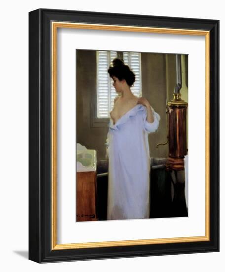 Before the Bath, 1894 (Oil on Canvas)-Ramon Casas i Carbo-Framed Giclee Print