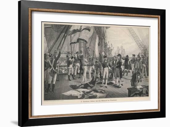 Before the Battle Nelson Orders His Famous Signal: England Expects Every Man to Do His Duty-Thomas Davidson-Framed Art Print