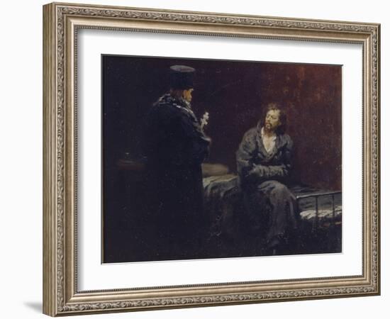 Before the Confession, 1879-1885-Ilya Yefimovich Repin-Framed Giclee Print