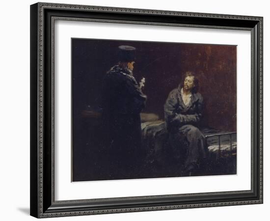 Before the Confession, 1879-1885-Ilya Yefimovich Repin-Framed Giclee Print