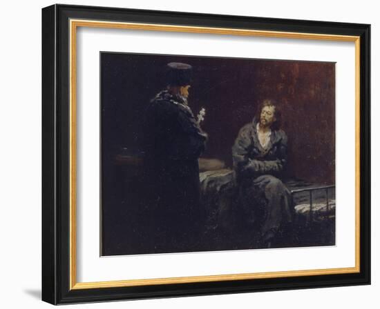 Before the Confession, 1879-1885-Ilya Yefimovich Repin-Framed Giclee Print