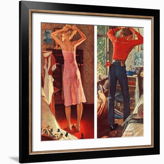 "Before the Date", September 24,1949-Norman Rockwell-Framed Giclee Print