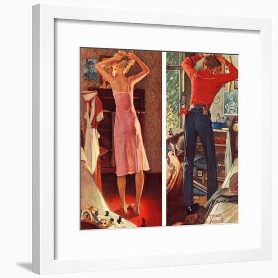 "Before the Date", September 24,1949-Norman Rockwell-Framed Giclee Print