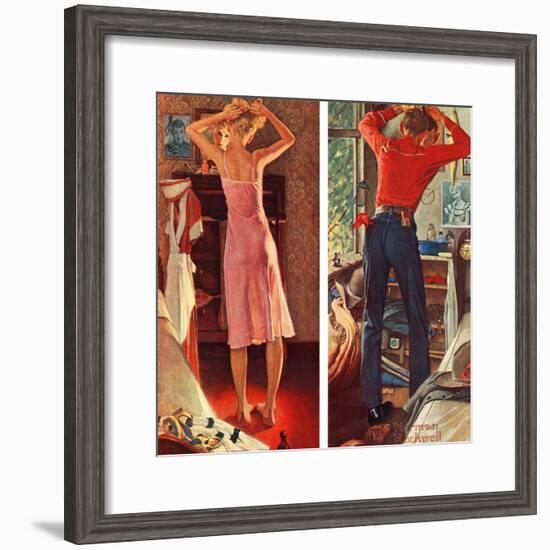 "Before the Date", September 24,1949-Norman Rockwell-Framed Giclee Print