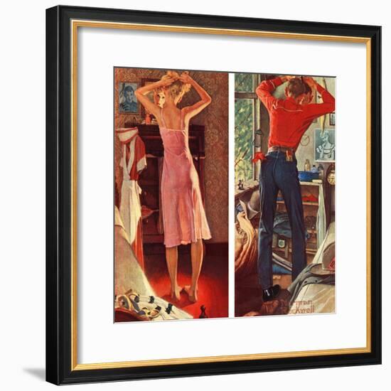 "Before the Date", September 24,1949-Norman Rockwell-Framed Giclee Print