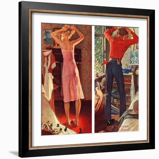 "Before the Date", September 24,1949-Norman Rockwell-Framed Giclee Print