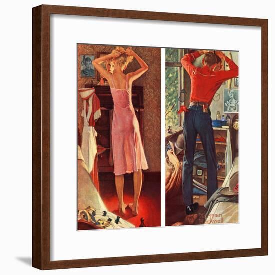 "Before the Date", September 24,1949-Norman Rockwell-Framed Premium Giclee Print