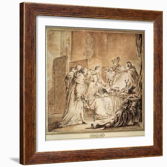 Before the Fancy Dress Ball, 1762-Jean-Michel Moreau-Framed Giclee Print