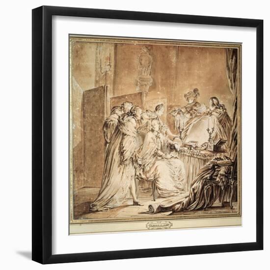 Before the Fancy Dress Ball, 1762-Jean-Michel Moreau-Framed Giclee Print