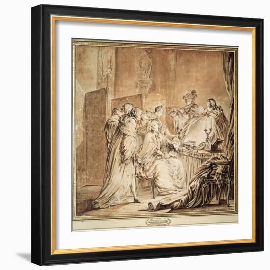 Before the Fancy Dress Ball, 1762-Jean-Michel Moreau-Framed Giclee Print