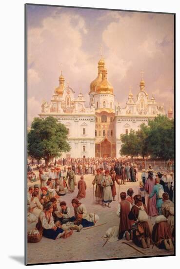 Before the Kiev Monastery of the Caves-Vasili Petrovich Vereshchagin-Mounted Giclee Print