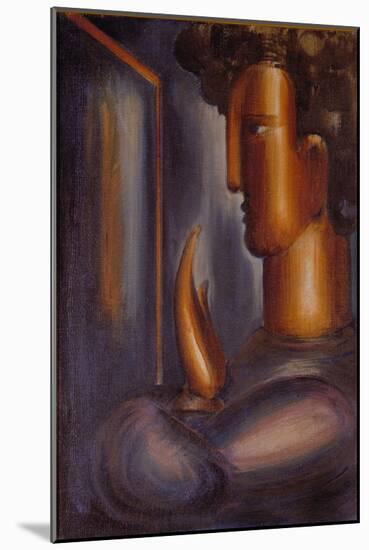 Before the Mirror, 1931 (Oil on Canvas)-Oskar Schlemmer-Mounted Giclee Print