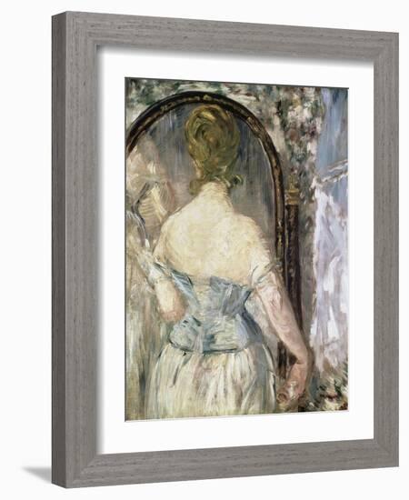 Before the Mirror-Edouard Manet-Framed Giclee Print