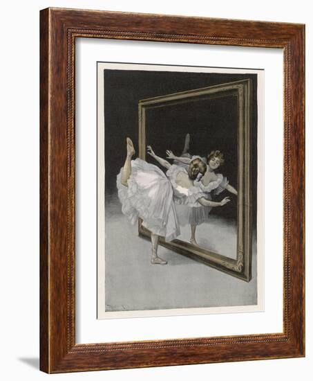 Before the Mirror-Ferdinand Von Reznicek-Framed Art Print