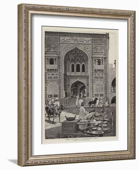 Before the Mosque of the Wazir Khan, Lahore-Harry Hamilton Johnston-Framed Giclee Print