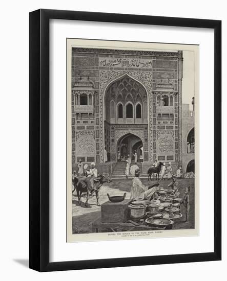 Before the Mosque of the Wazir Khan, Lahore-Harry Hamilton Johnston-Framed Giclee Print