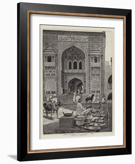 Before the Mosque of the Wazir Khan, Lahore-Harry Hamilton Johnston-Framed Giclee Print