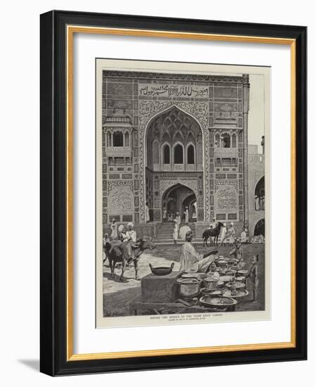 Before the Mosque of the Wazir Khan, Lahore-Harry Hamilton Johnston-Framed Giclee Print