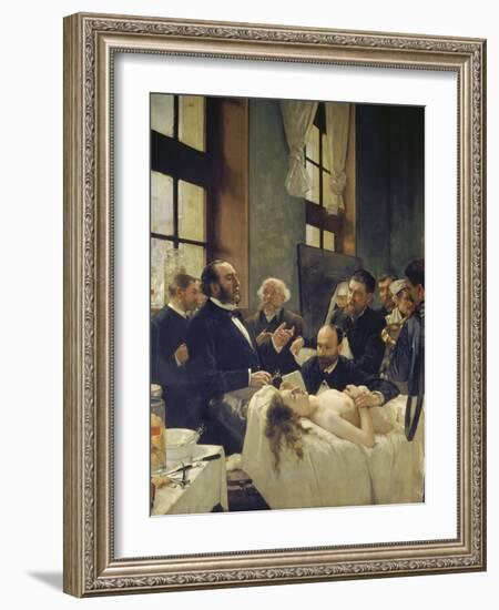 Before the Operation, or Doctor Pean Teaching at Saint-Louis Hospital, 1887-Henri Gervex-Framed Giclee Print