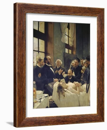 Before the Operation, or Doctor Pean Teaching at Saint-Louis Hospital, 1887-Henri Gervex-Framed Giclee Print