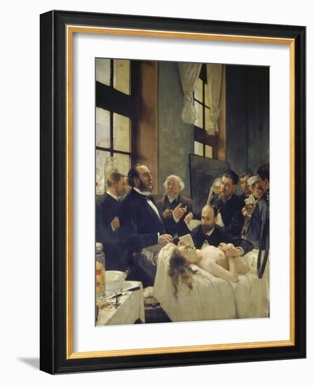 Before the Operation, or Doctor Pean Teaching at Saint-Louis Hospital, 1887-Henri Gervex-Framed Giclee Print