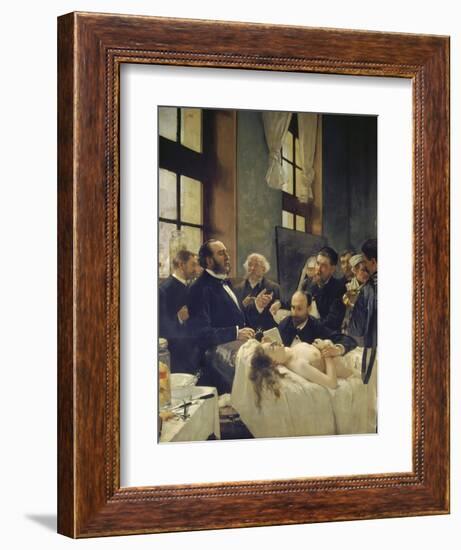 Before the Operation, or Doctor Pean Teaching at Saint-Louis Hospital, 1887-Henri Gervex-Framed Giclee Print