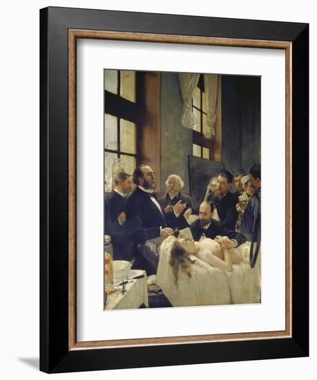 Before the Operation, or Doctor Pean Teaching at Saint-Louis Hospital, 1887-Henri Gervex-Framed Giclee Print