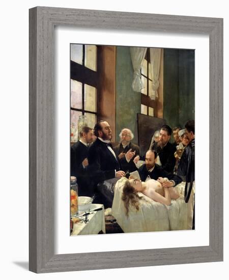 Before the Operation, or Doctor Pean Teaching at Saint-Louis Hospital, 1887-Henri Gervex-Framed Giclee Print