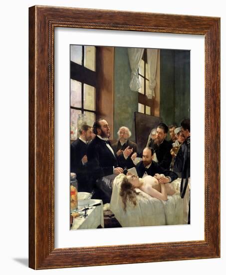 Before the Operation, or Doctor Pean Teaching at Saint-Louis Hospital, 1887-Henri Gervex-Framed Giclee Print