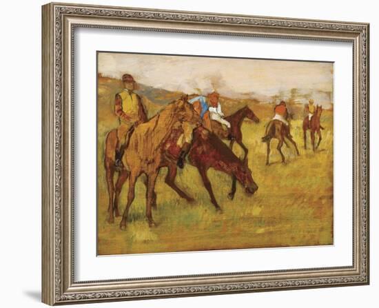 Before the Race, between 1882 and 1884-Edgar Degas-Framed Giclee Print