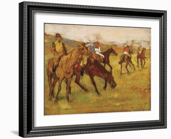 Before the Race, between 1882 and 1884-Edgar Degas-Framed Giclee Print
