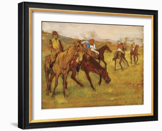 Before the Race, between 1882 and 1884-Edgar Degas-Framed Giclee Print