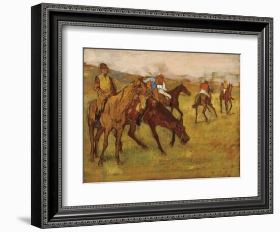 Before the Race, between 1882 and 1884-Edgar Degas-Framed Art Print