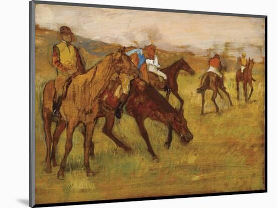 Before the Race, between 1882 and 1884-Edgar Degas-Mounted Art Print