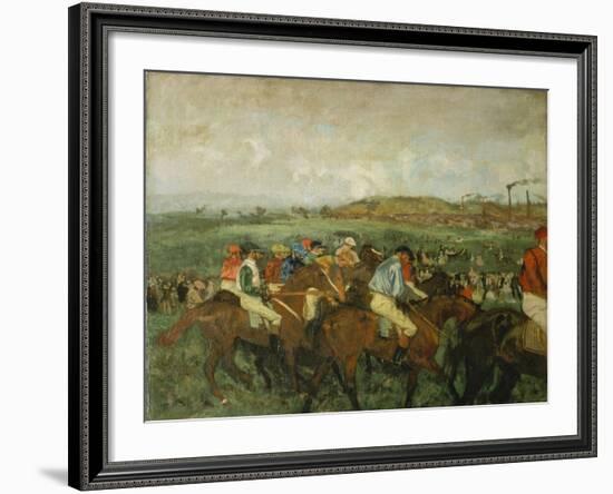 Before the Race (Course De Gentlemen), 1862-Edgar Degas-Framed Giclee Print