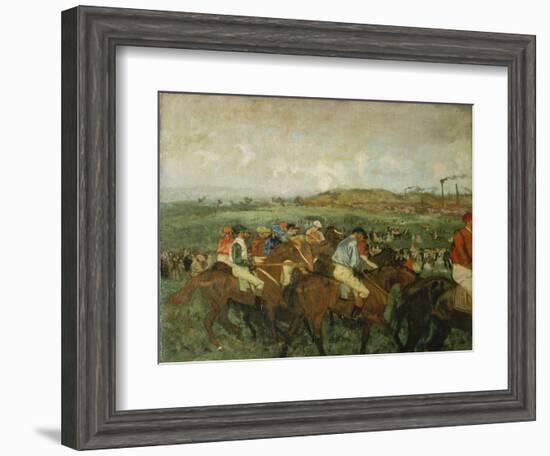 Before the Race (Course De Gentlemen), 1862-Edgar Degas-Framed Giclee Print