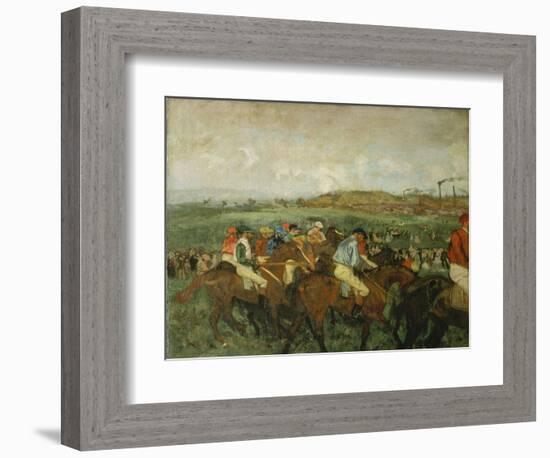 Before the Race (Course De Gentlemen), 1862-Edgar Degas-Framed Giclee Print