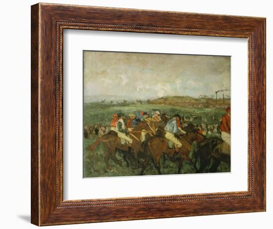 Before the Race (Course De Gentlemen), 1862-Edgar Degas-Framed Giclee Print