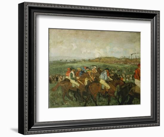 Before the Race (Course De Gentlemen), 1862-Edgar Degas-Framed Giclee Print