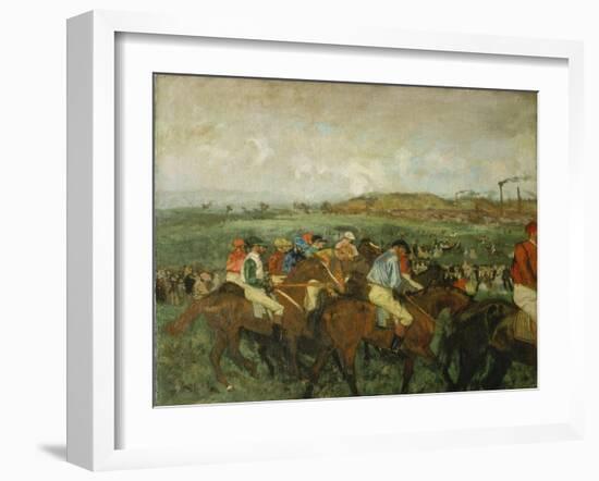 Before the Race (Course De Gentlemen), 1862-Edgar Degas-Framed Giclee Print