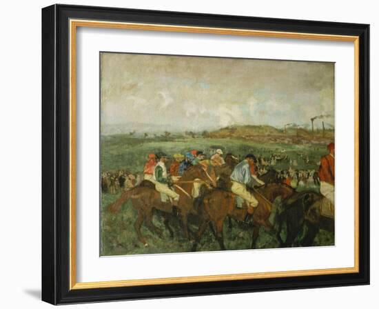 Before the Race (Course De Gentlemen), 1862-Edgar Degas-Framed Giclee Print