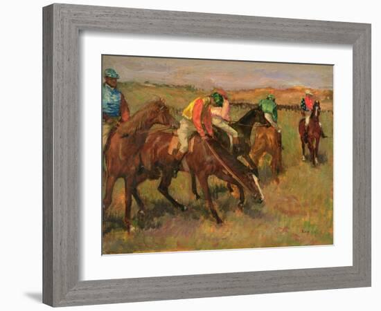 Before the Races, C.1882-Edgar Degas-Framed Giclee Print