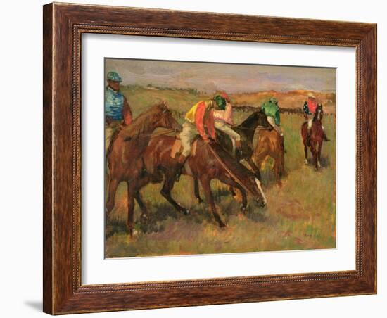 Before the Races, C.1882-Edgar Degas-Framed Giclee Print