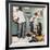 "Before the Shot" or "At the Doctor's", March 15,1958-Norman Rockwell-Framed Giclee Print