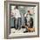 "Before the Shot" or "At the Doctor's" Saturday Evening Post Cover, March 15,1958-Norman Rockwell-Framed Premium Giclee Print